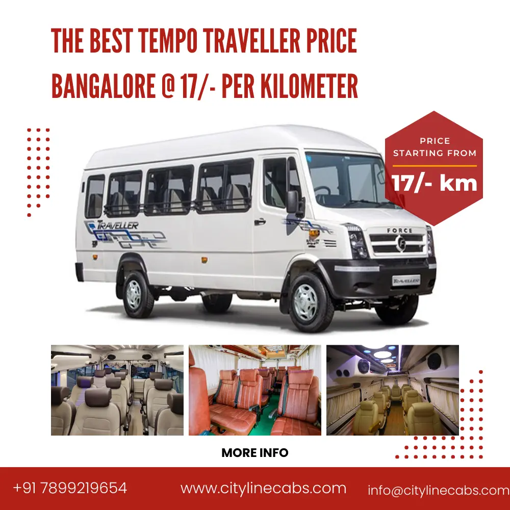 The Best Tempo Traveller Price Bangalore @ 17/- Per Kilometer